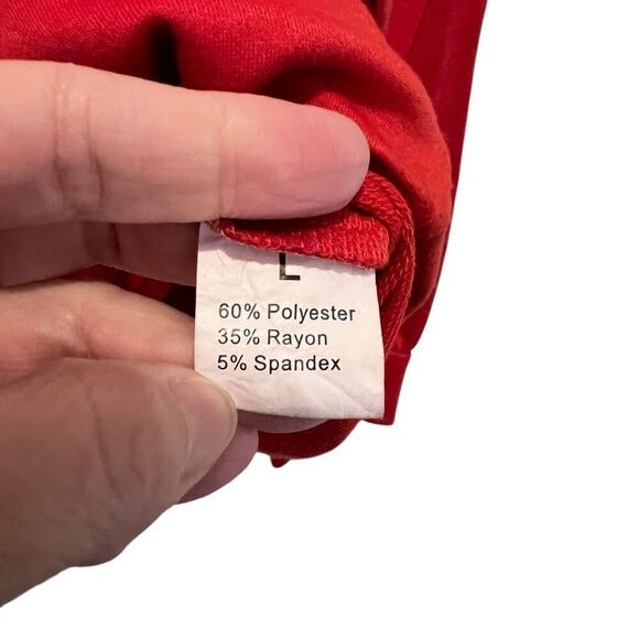 1692 They Missed One Crew Neck Long Sleeve Pullover Sweatshirt Red Black Large - Picture 2 of 5